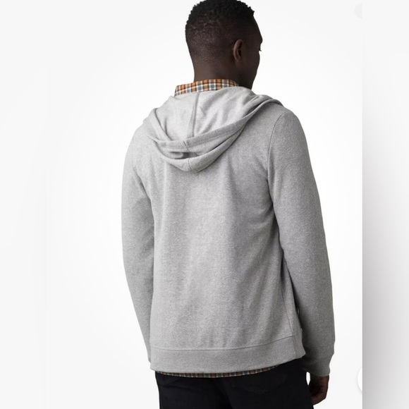 PrAna Men’s Cardiff Fleece Full Zip Heather Grey Size XL Hooded Sweatshirt NWT - Picture 2 of 11